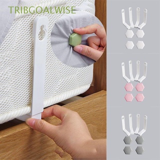 TRIBGOALWISE 4PCS Seamless Sheet Buckle Needle-free Quilt Covers Bed Sheet Clip Non-slip Gripper Anti-running Invisible Fastener Angle Fixed Buckle Fixing Clips