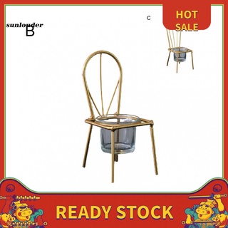 sl - candelabro de hierro para silla de mesa, adorno en maceta, decoración de escritorio