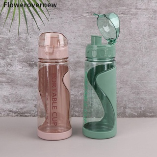 (Fon) Botella De agua deportiva A prueba De fugas Portátil Anti-vase Para viaje (Flowerovenew)