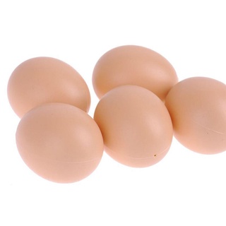 5pcs gallina plomo el huevo aves de corral simulación de imitación huevos falsos V7C6 plástico S4A4 (3)