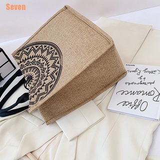 seven (¥) ~ bolsos de lona para mujer moda tote bolsas de playa reutilizables bolsas de compras (7)