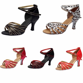 chica latina zapatos de baile med-tacones zapatos de satén fiesta tango salsa zapatos de baile