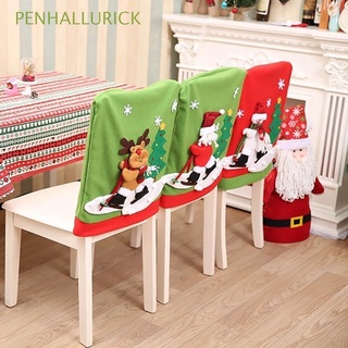 penhallurick - funda para silla de fiesta, mesa de cena, decoración de navidad, respaldo, alce, papá noel, muñeco de nieve, hogar, navidad, año nuevo