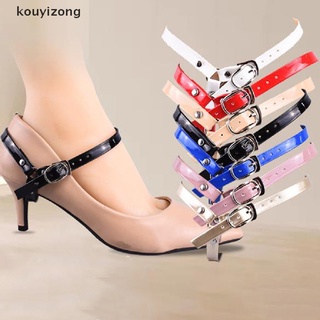 [kouyi] 1 par de cordones para zapatos de tacón alto antideslizante señora cerradura correas decoración cadena 449co