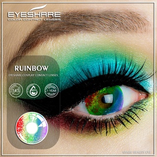 EYESHARE 1 par de lentes de contacto de Halloween de la serie arco iris para cosplay lentes de contacto cosméticos Color de ojos (4)
