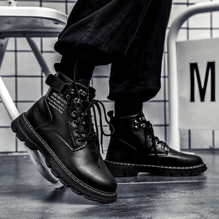 Estilo británico de alta parte superior Martin botas de los hombres de la moda de la tendencia de cuero botas de los hombres herramientas botas de los hombres botas de cuero