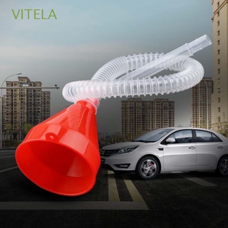 VITELA Plastic Fuel With Soft Pipe For Car Gasoline Water Tank Funnel Vehicle Motorcycle 2 in 1 Flexible Auto Accessories Truck Petrol Diesel Fuel