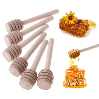 Yu 3 pulgadas mini madera miel dipper palos tarro de miel dispensar miel y boda fiesta favores paquete de 24 (6)