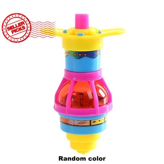 1pc luminoso Spinning Top creativo niños intermitente cinturón de juguete juguete colorido Wind-Up lanzador M7J8