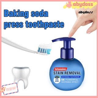 nuevo aby soda fruta pasta de dientes eliminación de manchas blanqueamiento reparación de encías más fresco pasta oral