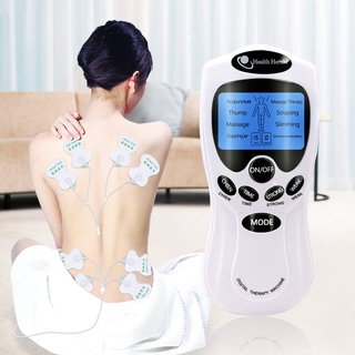 Salorie English keys Care eléctrico Tens acupuntura masajeador de cuerpo completo máquina de terapia Digital +8 almohadillas para cuello trasero