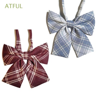 ATFUL 2PCS Bow Accessories Bow Tie Checkered Sailor Style Collar Bow Female School Uniform Lovely For Women JK Japanese