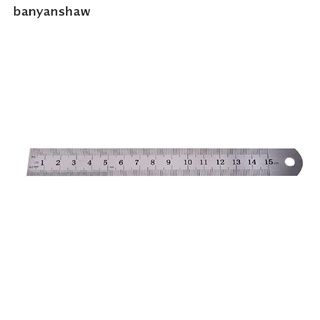 banyanshaw 1 pieza métrica regla de precisión de doble cara herramienta de medición de 15 cm regla de metal co (8)