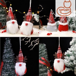 Yola árbol decoraciones adornos de navidad decoración de fiesta gnomos muñecas colgante enano año nuevo hogar colgante regalos colgante de navidad niños hechos a mano feliz navidad sin cara Gnome