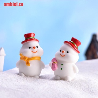【ambiel】1 PCS Resin Miniature Snowman Micro Landscape Santa Claus Figu (7)