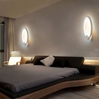 withakiss luz led moderna lámpara de pared acrílica aplique 12w ac90-260v forma ovalada interior baño dormitorio sala de estar pasillo arte decoración (6)