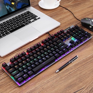 Qj Mechanical Feel L300 RGB luminoso teclado y ratón Combo retroiluminado