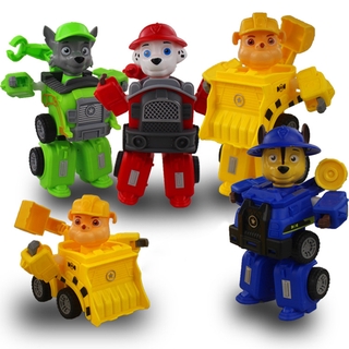 Paw Patrol 4 estilos patrulla canina transformador Robot coche juguetes educativos para niños Kereta Mainan niños regalo de cumpleaños (1)