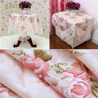 raith moda decoración pastoral cubierta rectangular mesa cubierta rosa flor a prueba de polvo mantel mesita de noche 75 x 80 cm manteles de mesa de encaje/multicolor