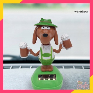[WAT] Lindo perro palomitas de maíz energía Solar Swinging muñeca Interior del coche adorno de los niños juguete