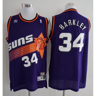[3 Estilos]nba jersey Phoenix Suns No.34 BARKLEY temporada 2020 púrpura baloncesto jersey