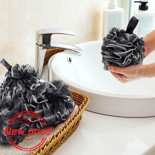 baño ducha bola de malla negro grande baño exfoliante esponja exfoliante hojaldre cepillo cuerpo flor r4f9