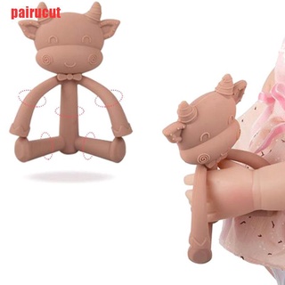 {pairucut} mordedor de silicona estereoscópica de ovejas de vaca de dibujos animados para recién nacido juguete para masticar GSD