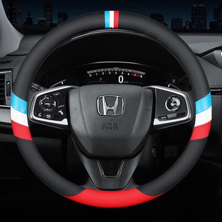 Nuevo para Honda Fashion Sports 3 líneas de cuero coche volante cubierta para Accord City Civic Brio CRV BRV URV HRV Jazz Odyssey Vezel Stream CRZ Jade Mobilio FD