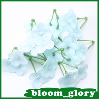 20 pzas Flores artificiales De hortensia Para decoración De boda Verde army