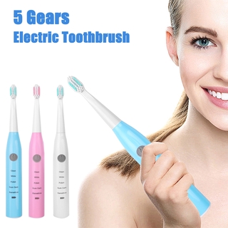 Cepillo de dientes eléctrico Sonic recargable 5 velocidades y ajustable a prueba de agua