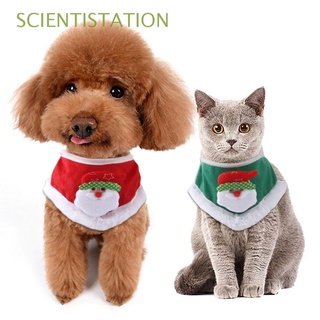 Científico Lindo Perro Pañuelo Triángulo Bufanda Navidad Santa Cachorros Babero Campana Collares De Mascota Sty Gato Cuello