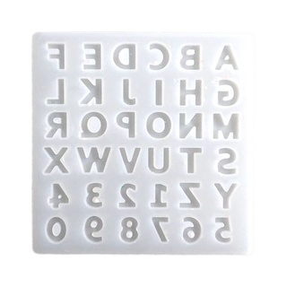 M* molde de resina epoxi de cristal del alfabeto/molde de silicona con colgante de letras en inglés