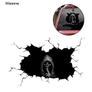 itisevw - pegatinas de halloween para pared, diseño de calavera, diseño de ventana de coche