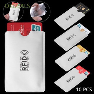 OKDEALS 10Pcs Smart Card Protector Manga Anti Robo RFID Cartera ID Banco Tarjeta Caso Escudo Bloqueo De Aluminio Prevenir El Escaneo Titular De La