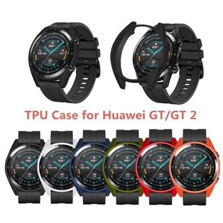 CON1 Suave TPU Funda Completa Cubierta Colorido Protector De Pantalla Para Huawei GT2 46 Mm Kit De Reloj