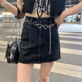 zhang daren más el tamaño de las mujeres s vestido de verano 2021 nueva hermana gorda mm slim cintura alta una línea falda de mezclilla falda corta