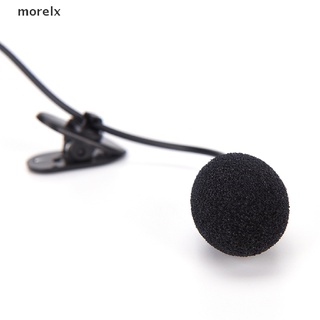 morelx mini micrófono manos libres de 3.5 mm de alta calidad con clip en solapa lavalier para pc/laptop/negro