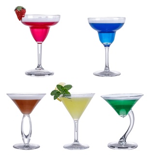 Spmh Material acrílico Martini tazas de vidrio transparente copas de cóctel tazas de fiesta Martini copa copas de cóctel copas de bebida tazas