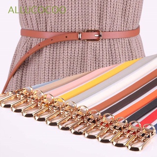 ALLUCOCOO Moda Delgada Cintura De Las Mujeres Vestido Correa Ajustable Cinturón Suéter Color Caramelo Elegante Niñas Cuero Sintético Cinturones/Multicolor