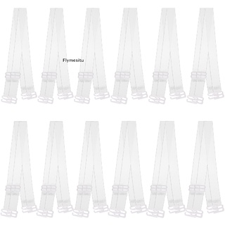 [flymesitu] 12 pares de correas de sujetador transparentes invisibles antideslizantes ajustables de repuesto transparente.