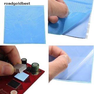 RGB 100mmx100mmx1mm Blue Heatsink Cooling Thermal Conductive Uncut Silicone Pad Best (4)