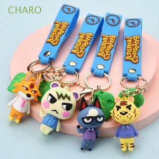 CHARO Silica Gel Animal Crossing Keychains Cute Keyring Bag Pendant Bag Accessories Cartoon Character Couple Key Ring Anime Doll Kids Gift Car KeyChain (1)