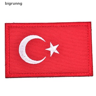 [Más Grande] Bandera Turca Bordada Insignia Militar Táctica Mochila Tapas Parches Brazalete CO580