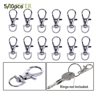 SILVISTER 5/10pcs Silver color Snap Hook DIY Craft Lobster Clasp Key Chain Ring High quality Paracord Lanyard Tools Outdoor Metal Swivel Trigger