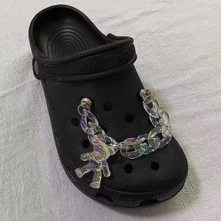 Jibbitz Cadena Zapatos Hebilla Acrílico Cadenas Agujero Crocs Zapatillas Accesorios Oso Decorativo Encanto Para Mujer