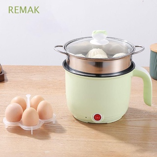 REMAK Multifuctional Rice Cooker Double Layer Frying Pan Electric Steamer for BBQ Non Stick Cookware Cooking Soup Steamer Hot Pot Electric Heating Pan/Multicolor
