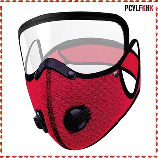 [pre-lotividades] Máscara Facial Capa 5 Ply cubre Boca Unisex Escudo De polvo cara con protección De ojos y Válvula De respiración ajustable correa (4)