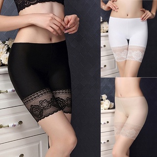 leggings sexy de encaje para mujer/shorts de seguridad con estampado de cintura/falda para mujer
