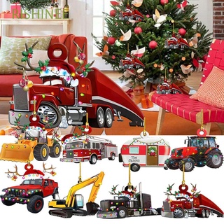 RISHINEE Party Supplies Xmas Tree Pendant DIY Christmas Tree Decor 2021 Personalized Family Customize Pendant Home Decor Fire Truck Truck Off-Road Vehicle Xmas Ornament Hanging (1)