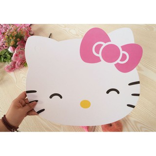 Hello Kitty - alfombrilla de mesa de PVC impermeable para comedor, mantel individual de cocina, tabla de cortar, 27 cm (1)